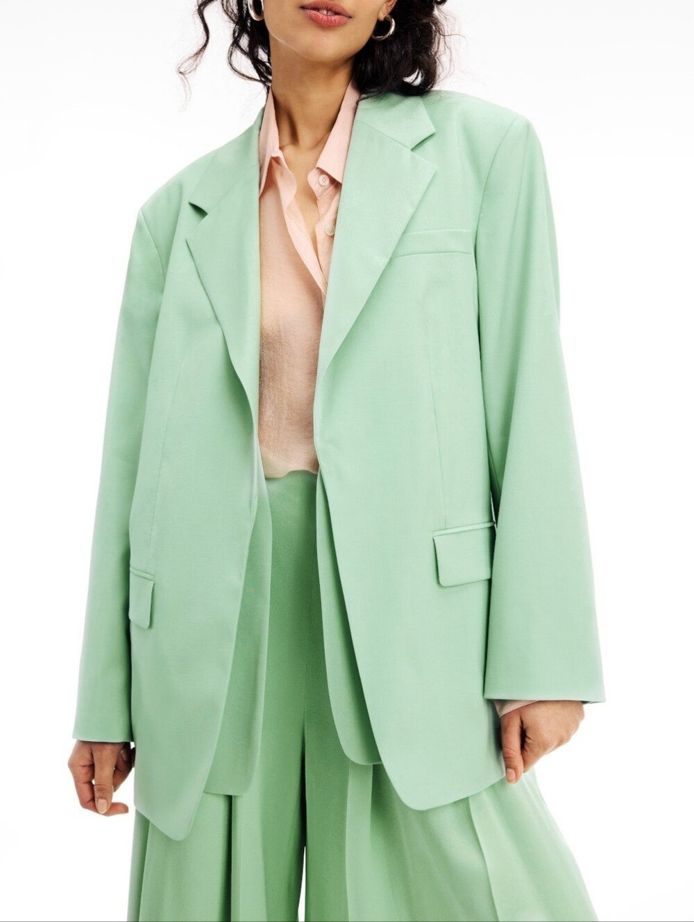 BOSS Jaleda Oversized Blazer Long Sleeves Front Button Size 8